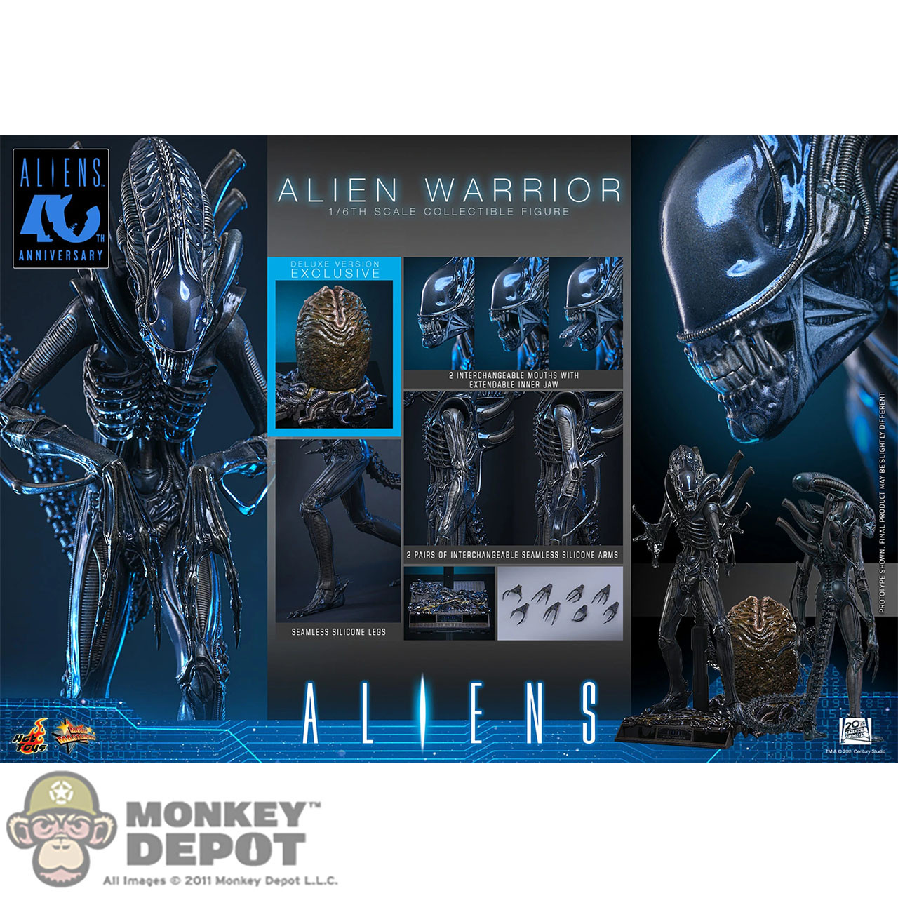 【hopeさま専用】Alien1996 Monkey Depot - Hot Toys Alien Warrior (Deluxe Version) (MMS899)