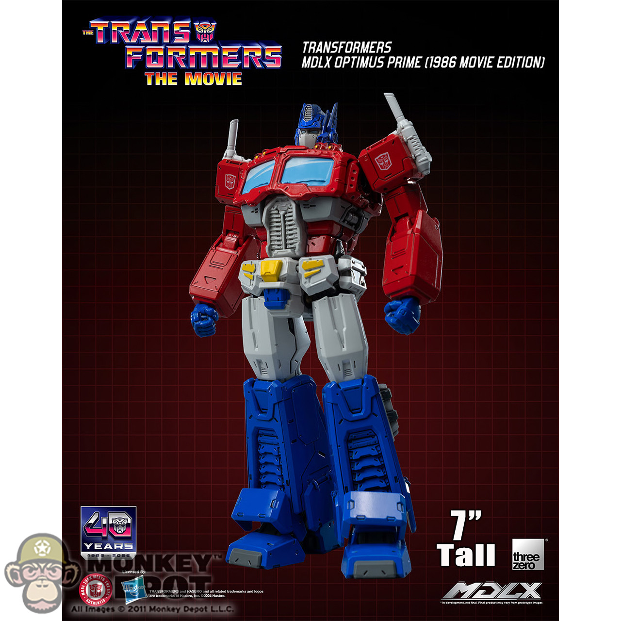 Monkey Depot - ThreeZero Optimus Prime (1986 Movie Edition) MDLX