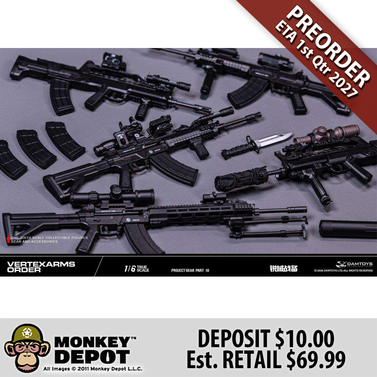 The Fallen & The Virtuous セット Monkey Depot - DamToys Vertexarms Order Series 95 Rifle (DAM-VSF03)