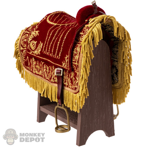 Prop: K-Bro Wood Texture Horse Saddle Stand (2 Colors Available)