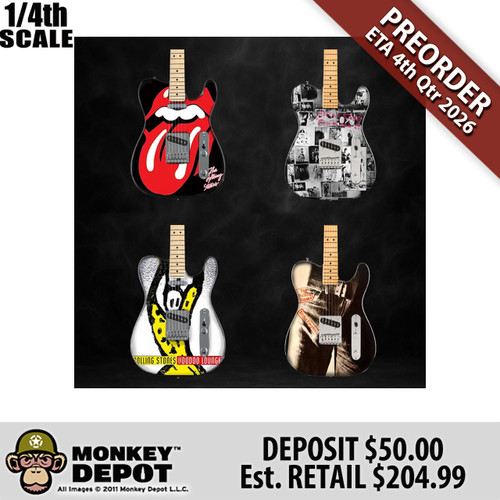 The Mini Axe 1/4th The Rolling Stones Icons Collectible Miniature Guitar Set (RS160113) - Preorder Deposit