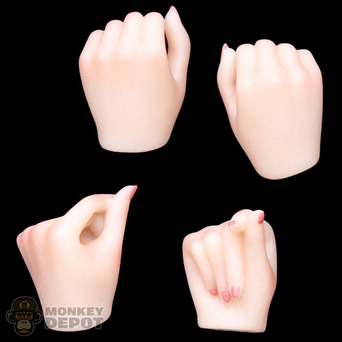 Monkey Depot - Hands: TBLeague Pale Female Hands w/ Pink Polish Set A