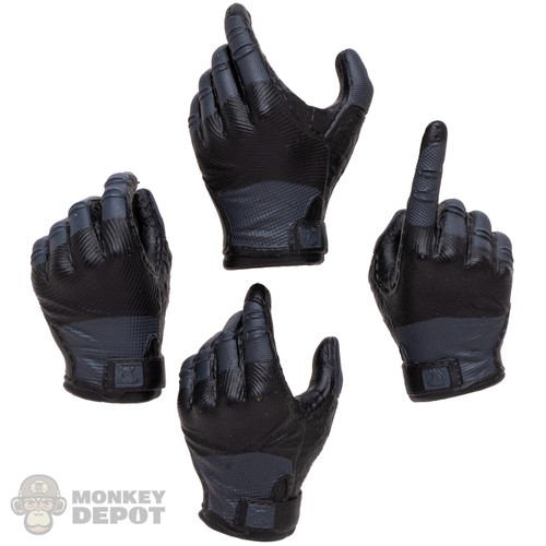 Hands: Easy & Simple 4 Pc Molded Black Gloved Hand Set