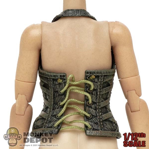 Shirt: Bro Toys 1/12 Female Molded Green Corset Tank Top