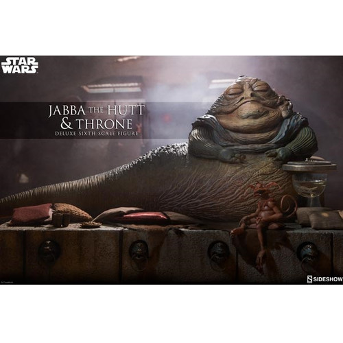 Boxed Figure: Sideshow Star Wars Jabba the Hutt & Throne Deluxe (100410) *READ NOTES