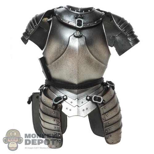 Armor: Coo Models Mens Silver Distressed Body Armor (READ NOTES)