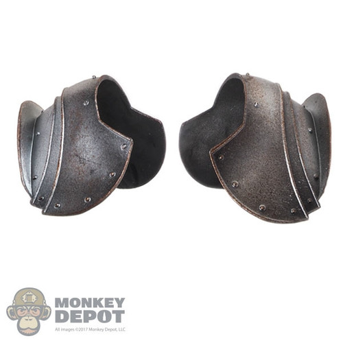 Armor: Coo Models Silver Distressed Standing Collar Shoulder Guards (READ NOTES)