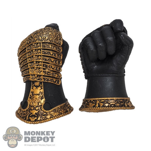 Hands: Coo Models Mens Molded Black/Gold Armored Holding Grip