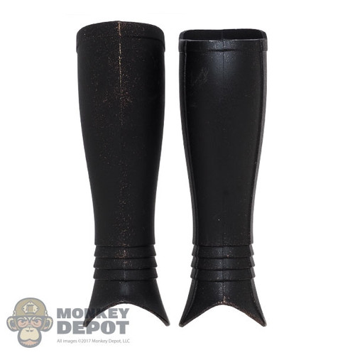 Armor: Coo Models Mens Black/Gold Lower Leg Guards