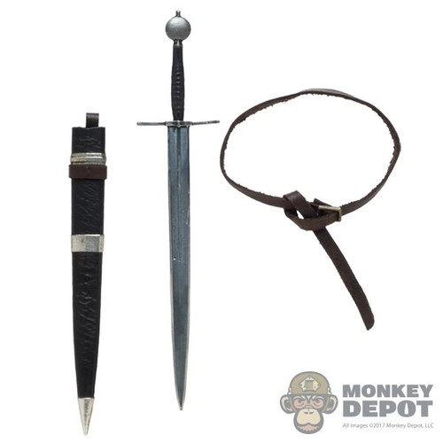 Sword: Coo Models Metal Sword w/Scabbard + Leather-Like Belt