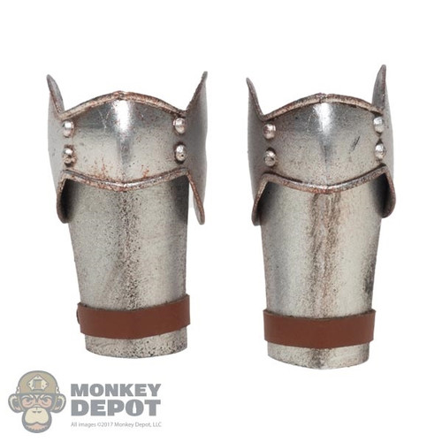 Armor: Coo Models Mens Metal Vambraces w/Brown Strap