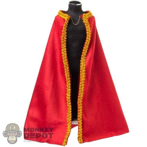 Cape: Coo Models Mens Hoodless Red Cloak w/Chain