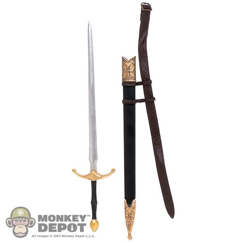 Sword: Coo Models Metal Sword w/Scabbard and Leather-Like Belt