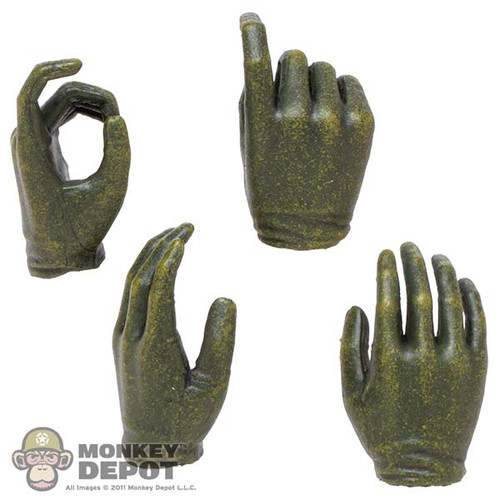 Hands: Create Models Female Green Molded Gloved Hands