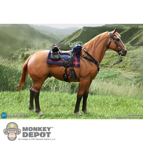 Boxed Horse: DiD Brown-Red War Horse (Standing) (E60082)