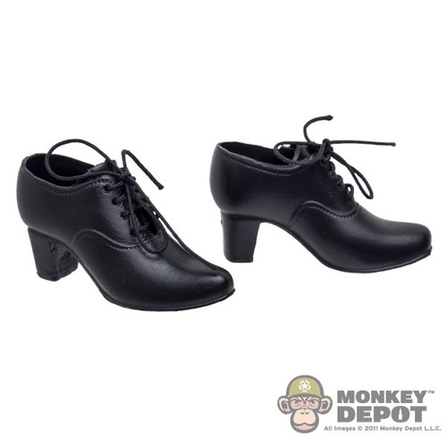 Shoes: DiD Female WWII Black High Heeled Shoes