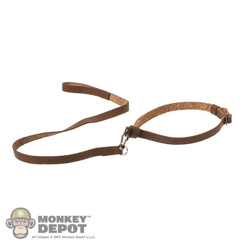 Leash: DiD Brown Leather Dog Leash w/Collar