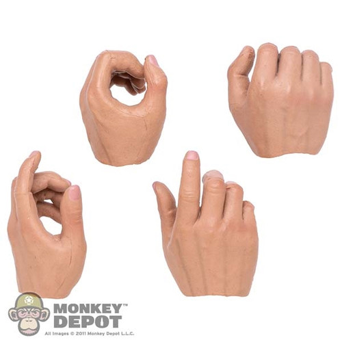 Hands: DiD Mens 4 Piece Hand Set (Darker Tone)