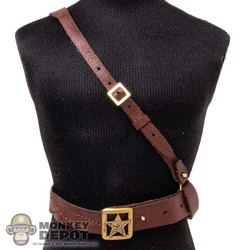 Belt: DiD Mens Leather Soviet M1935 Belt w/ Shoulder Strap