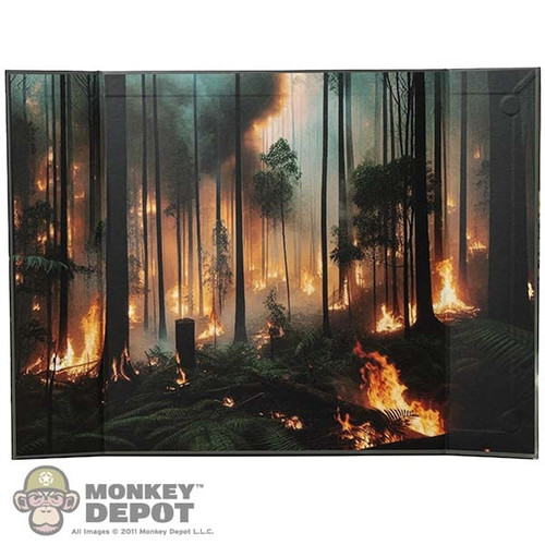Display: DiD Burning Forest Backdrop (18.5" X 13.5")