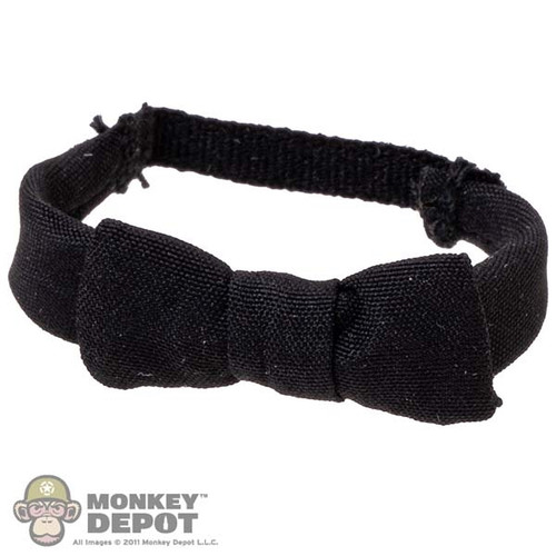 Tie: DiD Mens Black Bow Neck Tie