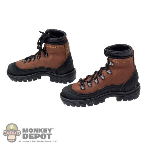 Boots: DamToys Brown Hiking Boots (No Ankle Pegs)