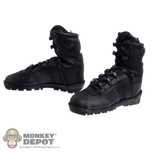 DAMAGED Boots: DamToys Black Assault Boots w/Feet (READ NOTES)