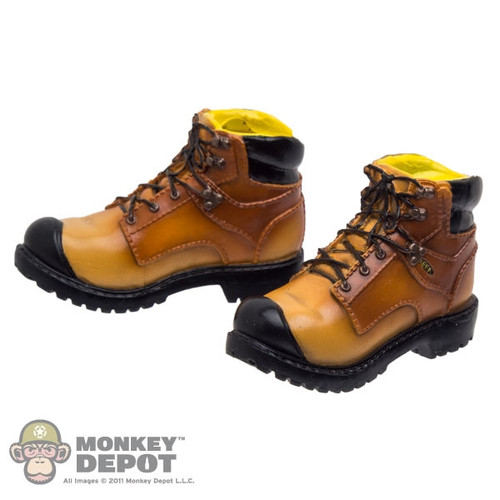 Boots: DamToys Brown Molded Boots (No Ankle Pegs)