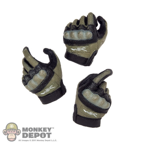 Hands: DamToys Black & Green XM Molded Gloves