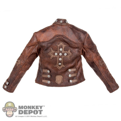 Coat: DamToys Brown Leather Jacket