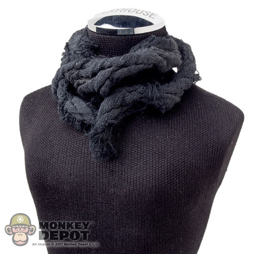 Scarf: DamToys Black Torn Fabric