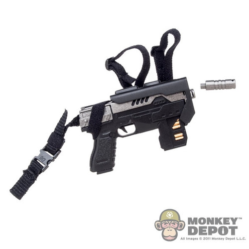 Pistol: DamToys Assault Pistol w/Drop Down Holster & Extended Silencer *READ NOTES