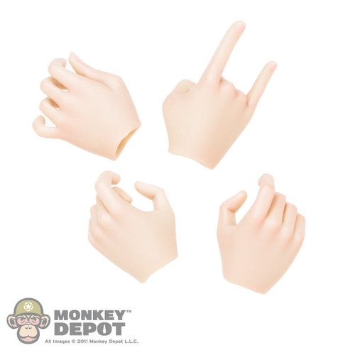 Hands: DamToys Chainsaw Girl Hand Set w/Pink Nail Polish