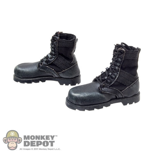 Boots: DamToys Black Jungle Boots (Weathered)