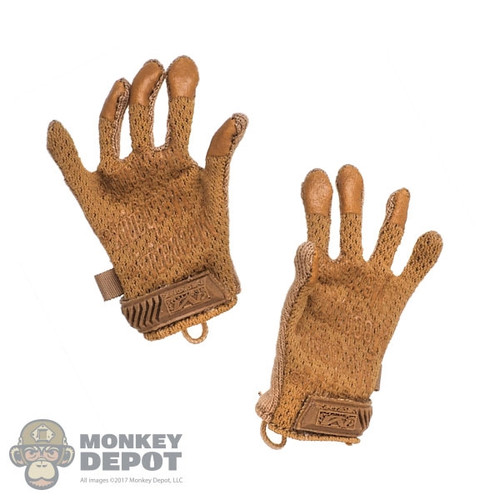 Gloves: DamToys Mens Cloth Brown Gloves