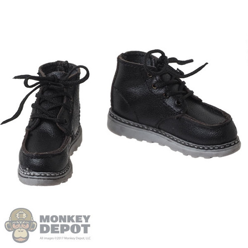Boots: DamToys Mens Black Moc Toe Boots