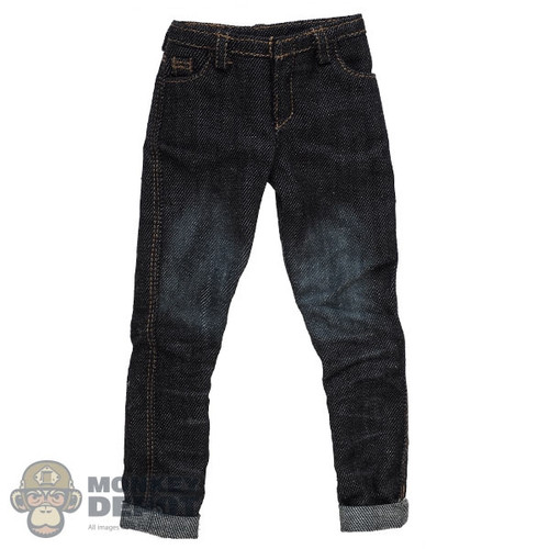 Pants: DamToys Mens Faded Black Jeans w/Cuffs