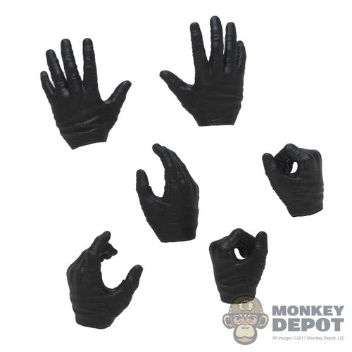 Hands: DamToys Mens Molded Black Hands Set B