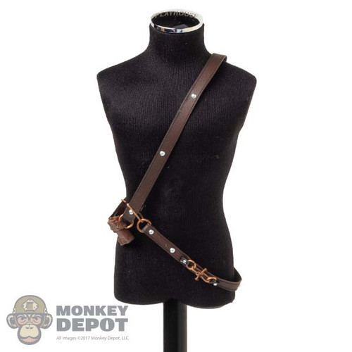 Belt: DamToys Mens Brown Leather-Like Belt