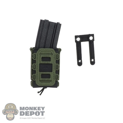 Pouch: Easy & Simple Polymer Green TACO Rifle Mag Carrier (Ammo Not Included)