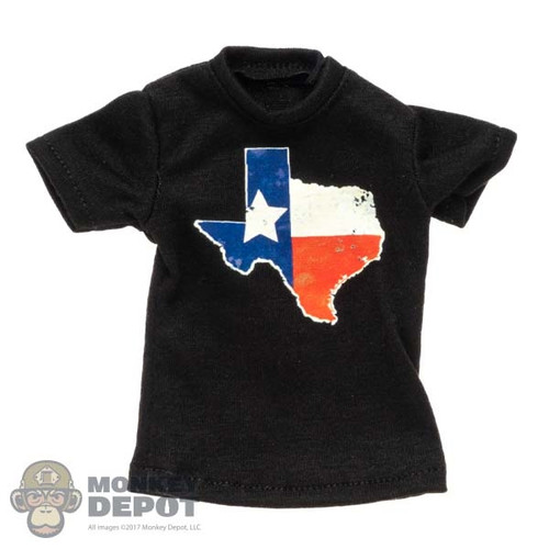 Shirt: Easy Simple Mens Black Texas Logo T-Shirt