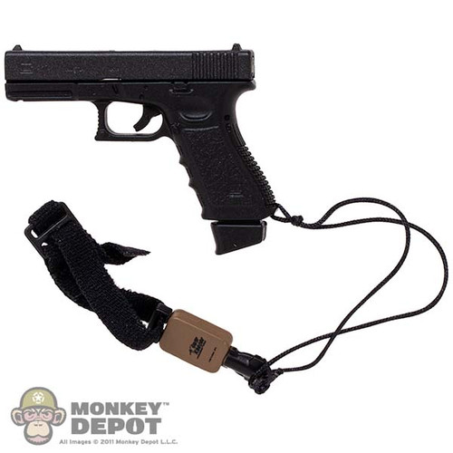 Weapon: Easy Simple Black Pistol w/ Gear Keeper Firearm Tether