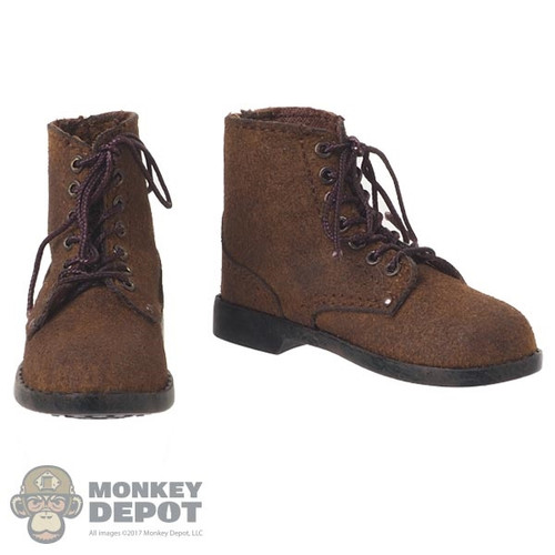 Boots: Facepool Mens WWII US Army Leather Boots (Genuine Leather)