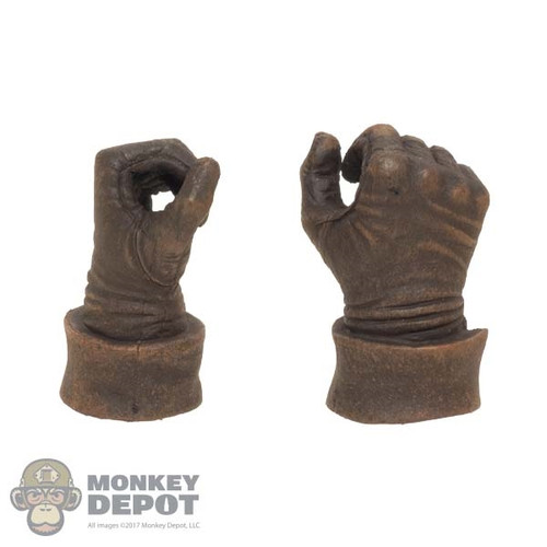 Hands: Fire Phoenix Mens Molded Brown Gloved Hands