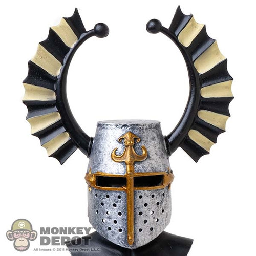 Helmet: Fire Phoenix Mens Metal Crest Wing Hospitaller Helmet