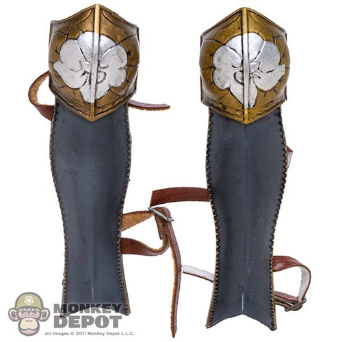 Armor: Fire Phoenix Mens Metal Leg Guards