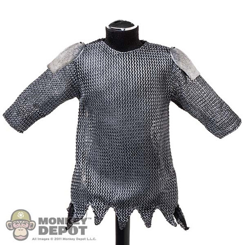 Suit: Fire Phoenix Mens Chainmail-Like Body Suit w/ Shoulder Armor
