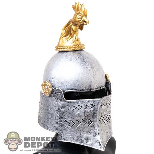 Helmet: Fire Phoenix Metal Rooster Topped Helmet