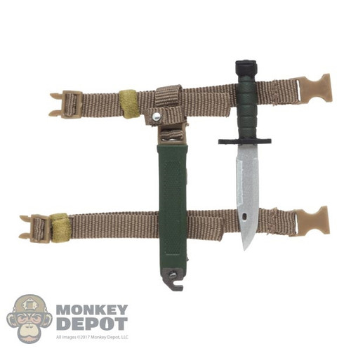 Knife: Flagset Fixed Blade w/Drop Leg Scabbard