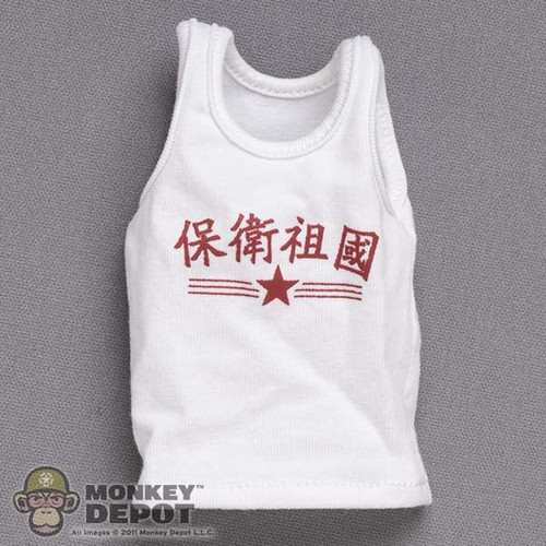 Shirt: Flagset Mens White PLA Tank Top